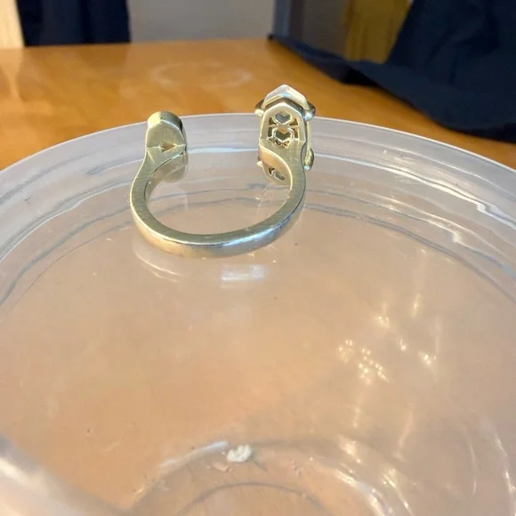 Kendra Scott Iridescent Stone Silver Cuff Watch - Picture 4 of 5